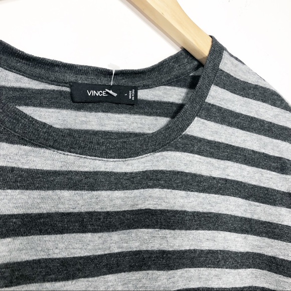 Vince Men’s Striped Cotton T-Shirt - Picture 2 of 3